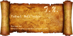 Tehel Nándor névjegykártya