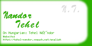 nandor tehel business card